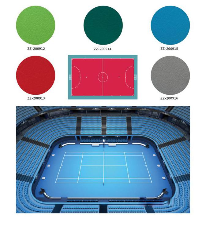篮球场PVC地胶运动空间的色彩艺术